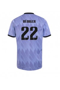Real Madrid Antonio Rudiger #22 Voetbaltruitje Uit tenue 2022-23 Korte Mouw
